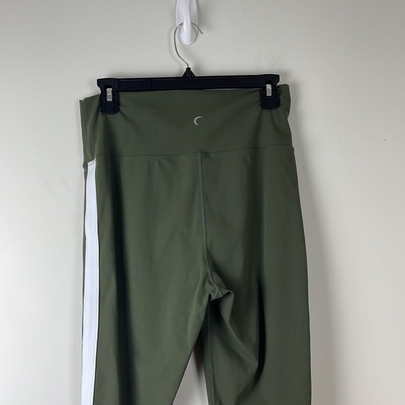 Zyia Active Forest Night Stripe Luxe High Rise 8-10 Green and White Leggings - Picture 6 of 7